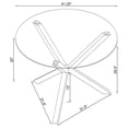 thumbnail image 4 of Vance Round 41-inch Glass Top Asterisk Dining Table Chrome, 4 of 4