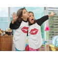 thumbnail image 3 of Tstars Girls Valentine's Day Beautiful Shirts for Kids Love Red Lips Cute Casual Gift Idea for Girl Toddler Raglan 3-4 Sleeve Baseball Tee, 3 of 5