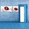 thumbnail image 2 of 3 de Rosas Blancos Rojos, Material de Adecuado para Salar de Dormitorio BLESIY Arte de la pared de la impresión de la lona, 2 of 8