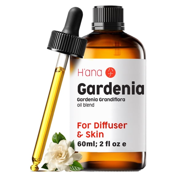 H'ana Gardenia Essential Oil - 2 fl oz - Rich, True Gardenia Scent for Diffuser & Aromatherapy - Floral Fragrance Oil for DIY Candles, Soap Making & Perfume