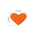 thumbnail image 2 of Uxcell 30 Pcs Heart Shaped Iron on Patches Embroidered Sew Patches Appliques for Clothing Repair Orange 0.79"x0.98", 2 of 4