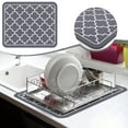thumbnail image 2 of Buy 2 get 10% off Dish Drying Mat Large Draining Mat Super Absorbent Dish Drying Mats For Kitchen Counter Rubber Backing Kitchen Drying Mat, 2 of 5