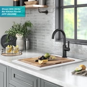 KRAUS Bellucci 18 Granite Composite Workstation Drop-In Top Mount Single Bowl Kitchen Bar Sink in White with Accessories