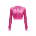thumbnail image 1 of Txlixc Conjunto casual de 2 piezas para mujer, manga larga con patrón de corazón de diamantes de imitación, sudadera corta con capucha y falda Txlixc  Estilo de ocio, 1 of 5