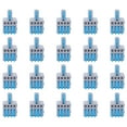 thumbnail image 1 of Conector de cable de 20 piezas 1 en 4 salida PushType Splitter Conductor bloque de terminales piezas eléctricas (azul), 1 of 5