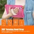thumbnail image 2 of Allytech Rugged Case for Apple iPad Pro 11 2022/2021/2020/2018, iPad Air 4 5 Case, iPad Air 11" Case 2024, 360 Rotating Stand Clear Back Cover Shockproof Shoulder Strap with Pencil Holder, Rose, 2 of 13