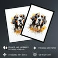 thumbnail image 2 of St. Bernard Lovers Gift Watercolour Pet Portrait Painting Artwork Art Print Framed Poster Wall Decor 12x16 inch, 2 of 5