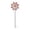 Red, variant on Metal Flower Shaped Garden Stake, Anti Rust Solid Iron Simple Exquisite Floral Design for garden flower beds, courtyard green plants, roadside green belts and outdoor horticultural decoration