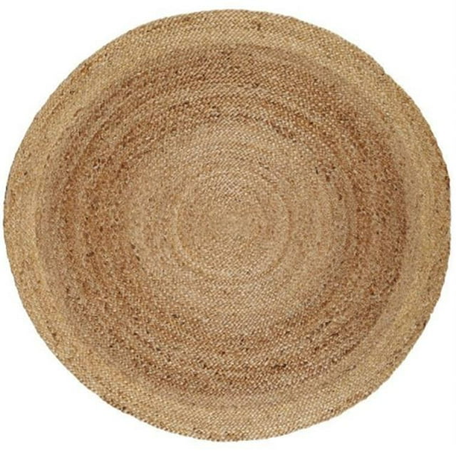 Anji Mountain AMB0328-080R Tapis Rond en Jute Kerala, Naturel, Diamètre 8 Pieds