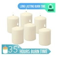 thumbnail image 3 of Stonebriar Collection Unscented Ivory Pillar Candle, 6-Pack, 3" x 4", 35-Hour Burn Time, 3 of 6