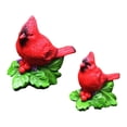 thumbnail image 3 of Colección de decoración de figuras de pájaros, escultura de animal en miniatura, estatua de pájaro rojo para patio, balcón, jardín y hogar. 2 piezas, 3 of 8