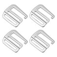 thumbnail image 1 of Unique Bargains 1.26' 32mm Webbing Release G Hook Buckle Adjusters for Backpack Strap, 4Pack Silver Tone, 1 of 5