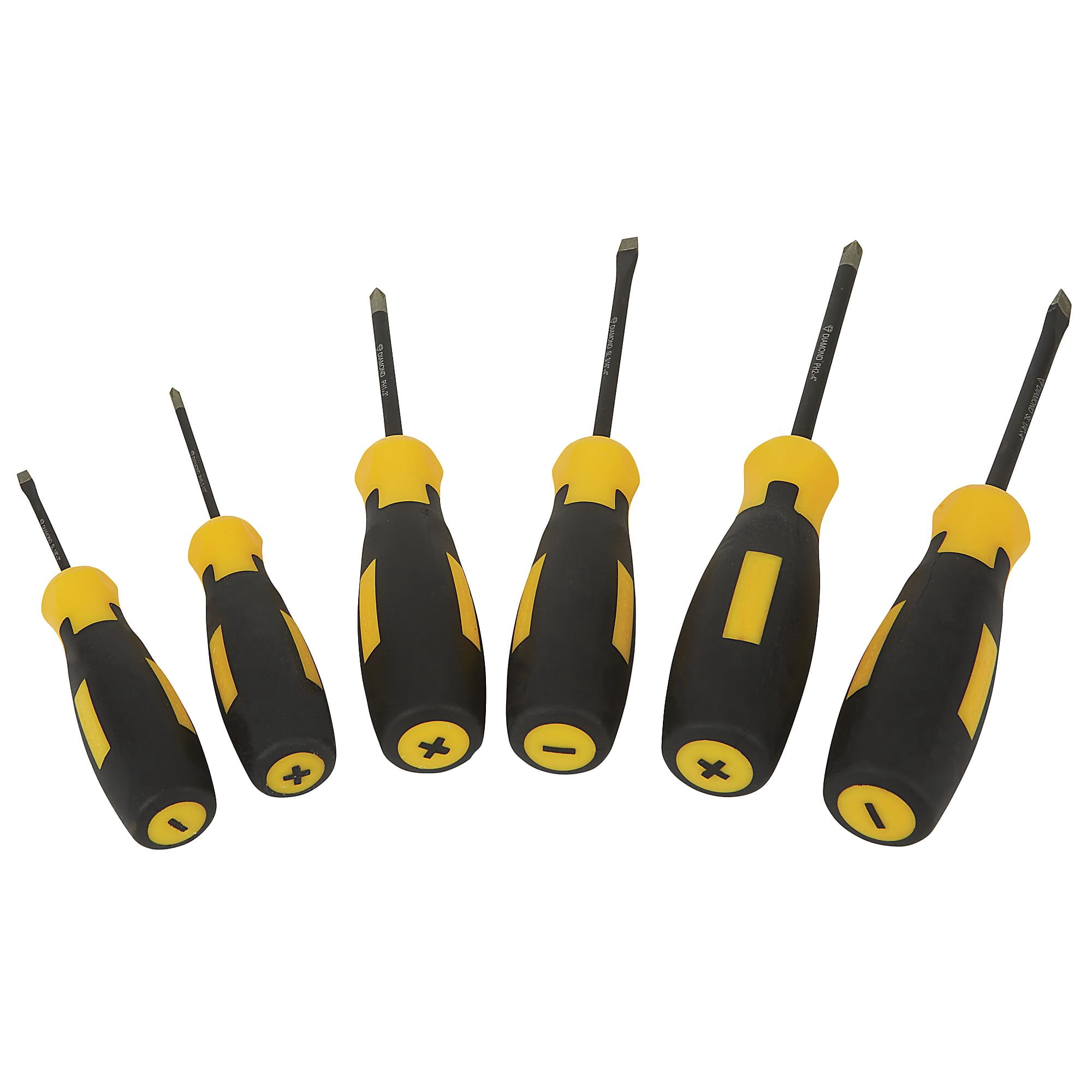 Klutch 6-Pc. Diamond Tip Combination Screwdriver Set