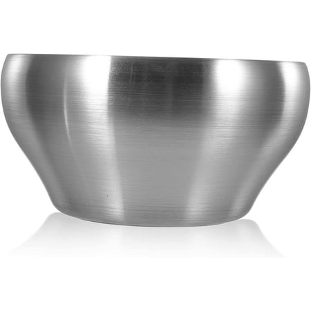 

UMMH Double Layer Insulation Bowl 4pcs Rice Bowl Serving Bowl Salad Bowl Noodle Bowl Food Bowl Household Silver Stainless Steel Fruit Storage Bowl Kitchen Bowl Stainless Steel Bowl