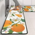 thumbnail image 2 of Kitchen Rugs Sets Of 2,Orange Fruits Flowers White Pattern Anti Fatigue Kitchen Mat Rugs Non Slip Washable,Decorative Kitchen Floor Mats for Kitchen,Sink,Laundry,17"x47"+17"x47", 2 of 5