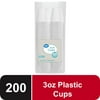 (2 pack) Great Value 3 oz Bath Plastic Cups, 100 count, 2 Pack (200 Total Cups)