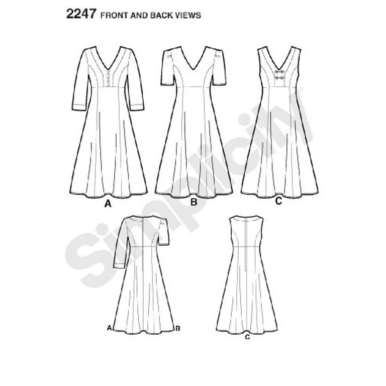 Simpli City Plus Size 20W-28W Dress Pattern, Sewing Pattern for
