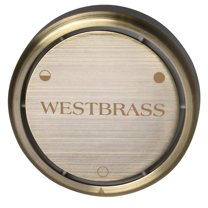 Westbrass Patented Bathtub Overflow Cover for Over-Filled Luxury Spa Style Bathing, Antique Brass
