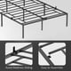 thumbnail image 4 of Tamaño completo-size 14-pulgada negra metal platform marco de cama con almacenamiento y steel slat support, no necesita colchón base, heavy duty, 4 of 8