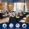 thumbnail image 3 of Mantel PureFit rectangular negro 152 x 259 cm para mesa de 6 pies, 3 of 8