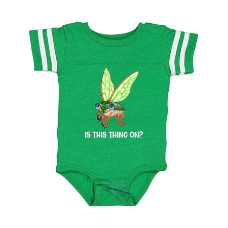 

Inktastic Is This Thing On Cute Cicada with Microphone Gift Baby Boy or Baby Girl Bodysuit