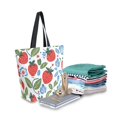 thumbnail image 2 of FORMRS Womens Canvas Tote Bag with Zipper Inner Pocket Shoulder Handbag, Vibrant Strawberries, 2 of 7