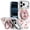 11, variant on For Apple iPhone 18 Pro Max Metal Diamond CD Pattern Design Matte Finished Hybrid with Rotational Ring [Car Mount Friendly] Case - Cats
