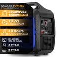 thumbnail image 2 of NEXPOW 2250W Portable Inverter Generator, High Quality Portable Gas Powered Portable Generators, Quiet Lightweight for Backup Home & Camping, Eco-Mode Feature, Parallel Capability, EPA Compliant, 2 of 12