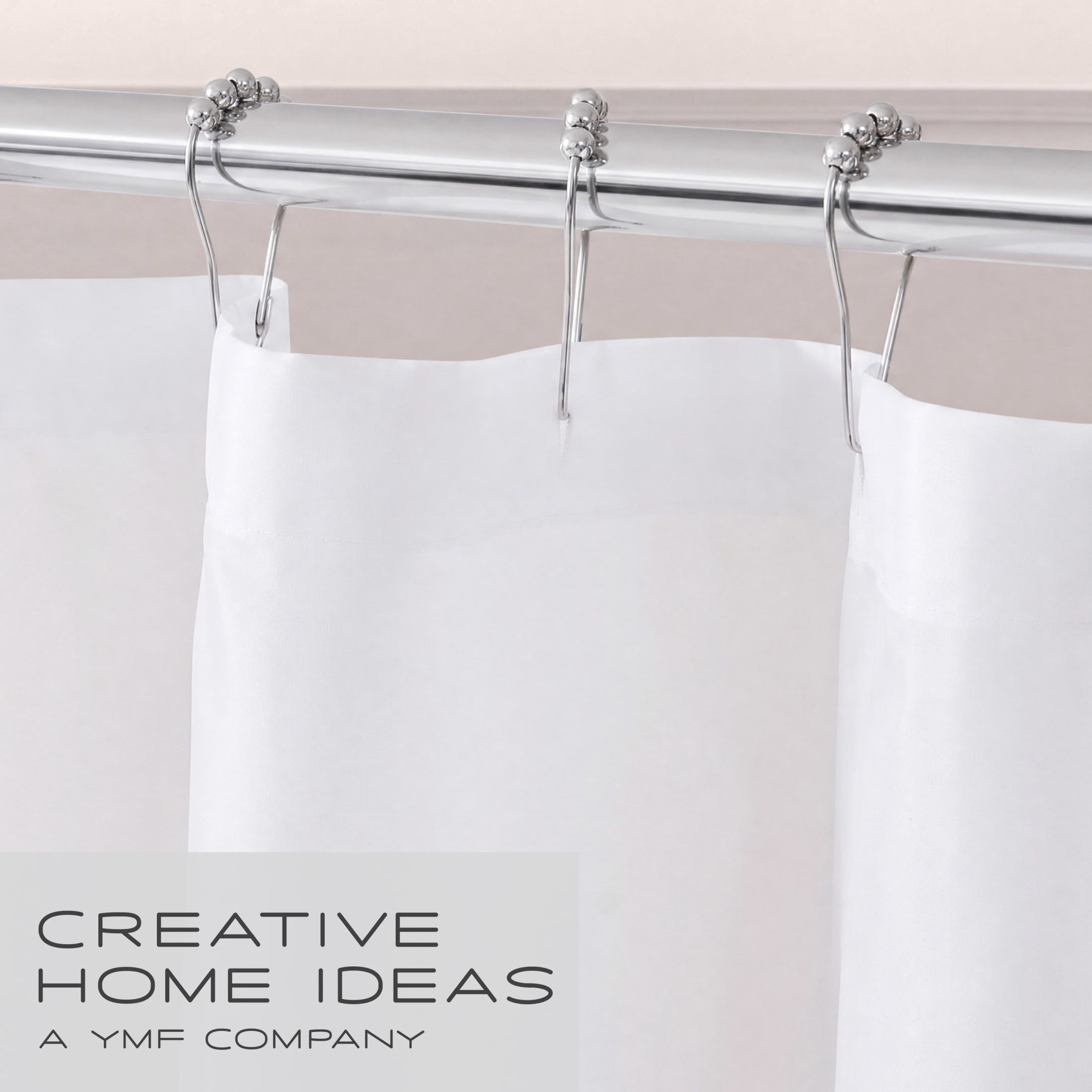 CHI Serene Floral Engineered Shower Curtain with Hooks and Rugs Modern Washable 72" W x 72" L 15-Piece Set