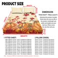 thumbnail image 7 of Qpednta Harvest Pumpkin Fitted Sheet Set, Soft Comfort 3 Piece Sheet Set with 1 Fitted Sheet and 2 Pillowcases, Fade‑Resistant Deep Pocket Bedding Set for Home Decoration, 7 of 7