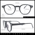 thumbnail image 3 of Classic Urban Hipster Keyhole Plastic Blue Light Filter Screen Glasses [Tortoise], 3 of 7