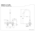 thumbnail image 3 of Kingston Brass KB8498FL Royale Two-Handle 2-Hole Deck Mount Bar Faucet in Brushed Nickel, 3 of 6