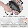 thumbnail image 3 of Naloa Cartoon Donuts Print Lunch Bag for Women & Men Insulated Lunch Box or Cooler Lunch Tote Bags for Work, Travel, Outdoor, 3 of 5