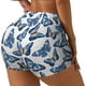 thumbnail image 1 of Balery Beautiful Butterflies Pantalones cortos de entrenamiento estampados para mujer, sin costuras, ajustados, para gimnasio, yoga, correr, deportes, ejercicio activo, fitness.-Large, 1 of 8