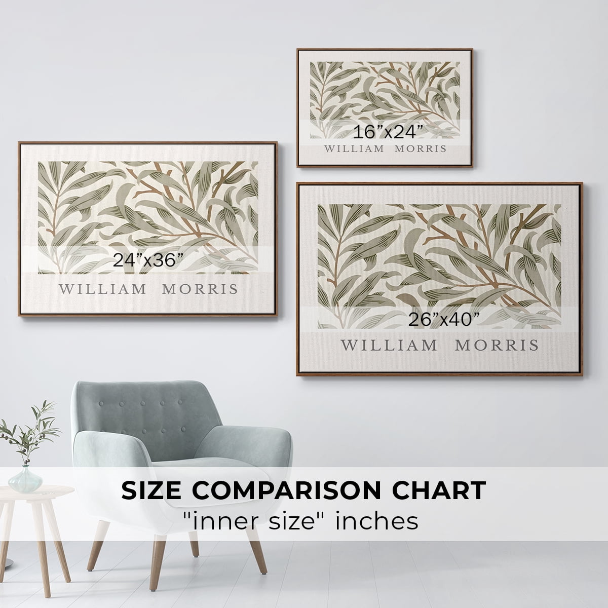 Vintage Botanical Print-LXIII By Wexford Home Framed in Walnut Wood Gallery Wrapped Canvas 27 in. x 41 in.
