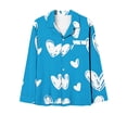 thumbnail image 3 of Puntoco Conjuntos de pijama cómodos para mujer Conjunto de pijama estampado con bolsillo para uso diario en casa para mujer, 3 of 4