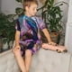 thumbnail image 4 of Balery Beautiful Flower Blue Bird Conjunto de Pijama Infantil de Manga Corta con Estampado – Ropa de Dormir de Algodón Suave-Large, 4 of 6