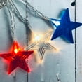 thumbnail image 3 of Elainilye Patriotic Star String Lights, Red White Blue 4th of July Fairy Lights, Outdoor Indoor Holiday Decor for Independence Day Party, Backyard, Porch, Festive Celebration, 3 of 8