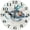 BBDo-9, variant on Eveokoki Sea Element Retro Wall Clock Battery Operated Silent Round Clock Wall Decor for Home Office School, 10 Inch