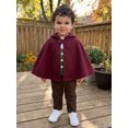 thumbnail image 6 of RUINIXCW Toddler Baby Boy Gentleman Outfit Halloween Renaissance Costume Infant Baby Boys Spring Fall Clothes Long Sleeve Shirt Vest Cloak Pants 4Pcs Set, 6 of 9