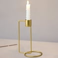 thumbnail image 5 of HengDidi 15x11cm Elegant Simple Modern Iron Metal Candlestick Nordic Candle Holders Simple Crafts Candle Holder for Dinner Party Wedding Decor Accessories Home Decor Gold, 5 of 6