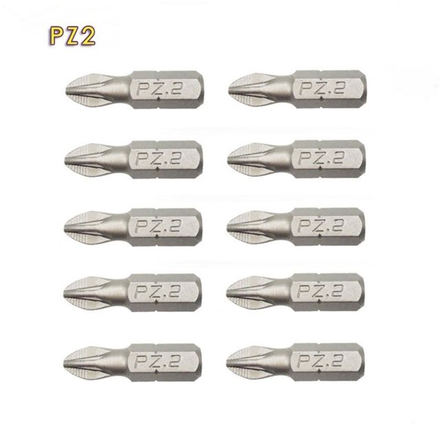 MYG 10pcs 25mm Anti Slip Electric Hex Shank Magnetic Screwdriver Bits Screw Driver