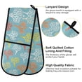 thumbnail image 4 of Dailycode Double Sided Oven Mitt with Loop Heat Resistant Kitchen Long Potholders 7" x 35" Colorful Coral, 4 of 6