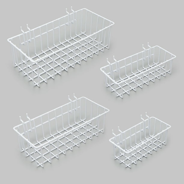 DAANXW Wire Mesh Pegboard Basket Set for Pegboard ,Suitable for 1/4