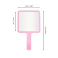 thumbnail image 2 of Unique Bargains 2 Pcs Small Square Handheld Mirror for Vacation Travel Pink Plastic Glass, 2 of 5