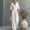 White, variant on 2026 European and American Spring/Summer New Elegant Waist-Cinching V-Neck Women's Jumpsuit