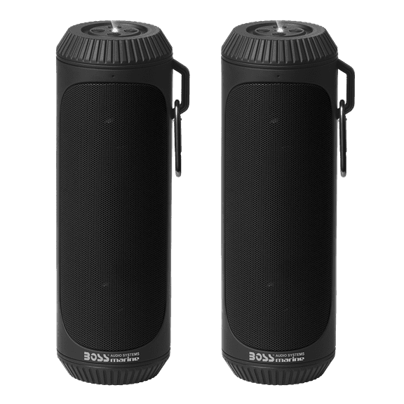 BOSS Audio Systems BOLTBLK Bluetooth Speakers, 1.5” Speakers Built-in Flashlight