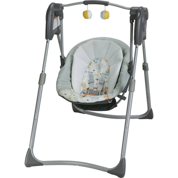 Graco Slim Spaces Compact Baby Swing, Linus