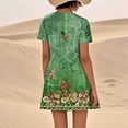 thumbnail image 5 of SAATLERI Womens Dresses Trendy Summer Crew Neck Short Sleeve Floral Printed Beach Vacation Dresses for Women Loose Casual Sundresses with Pockets, 5 of 5