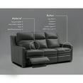 thumbnail image 4 of Triple-Motor Reclining Sofa 77" Genuine Leather Power Zero-Wall Reclining Couch with Powered Adjustable Headrest, Powered Adjustable Lumbar, Extendable Footrest, USB&USB-C Port, 4 of 9
